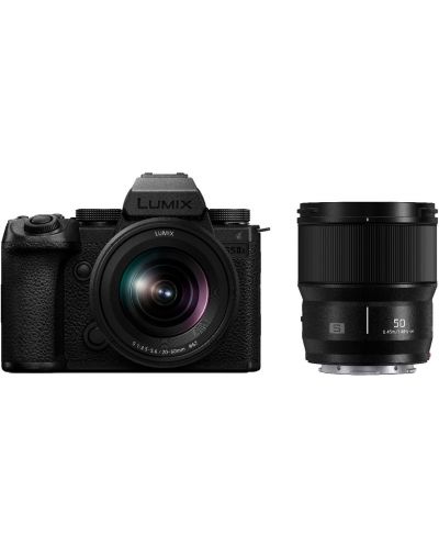 Безогледален фотоапарат Panasonic - Lumix S5 IIX + S 20-60mm, f/3.5-5.6 + S 50mm, f/1.8 - 1